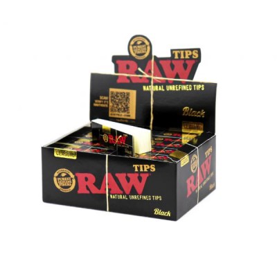 RAW BLACK TIPS 50 PER BOX